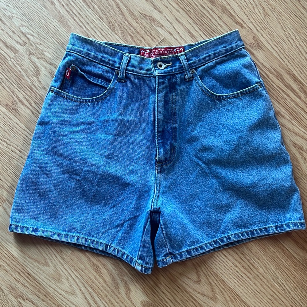 No Excuses Vintage High Waist Denim Shorts Size 9/10